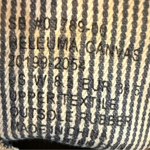 OluKai Women's Helena Canvas Boat Shoe Flats - Cream Navy - Picture 3 of 3